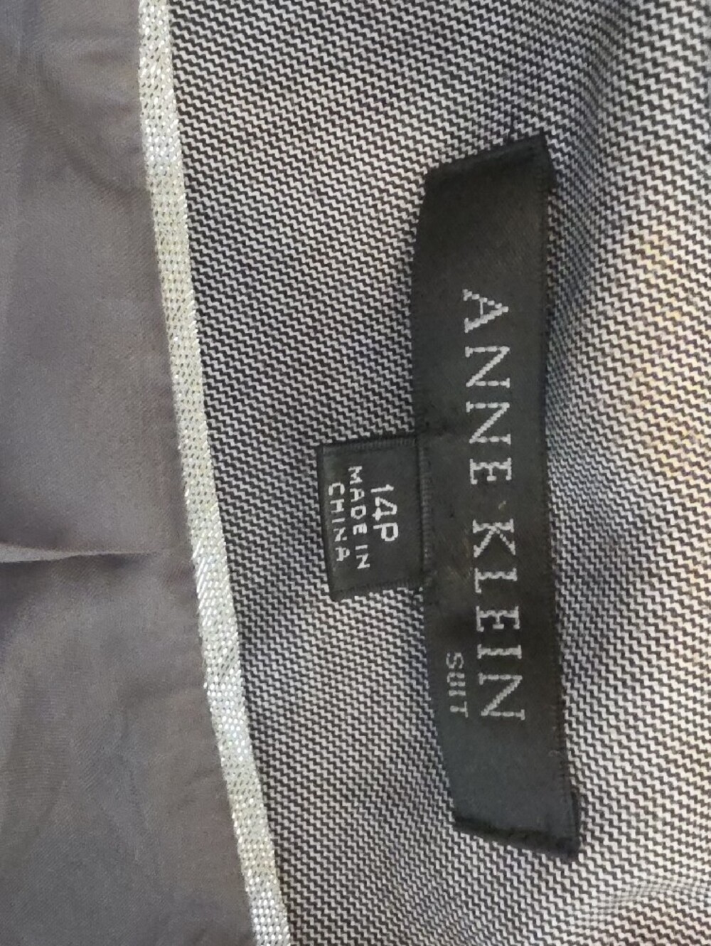 Anne Klein Gray Ruffle-Front Pantsuit - Picture 3 of 5
